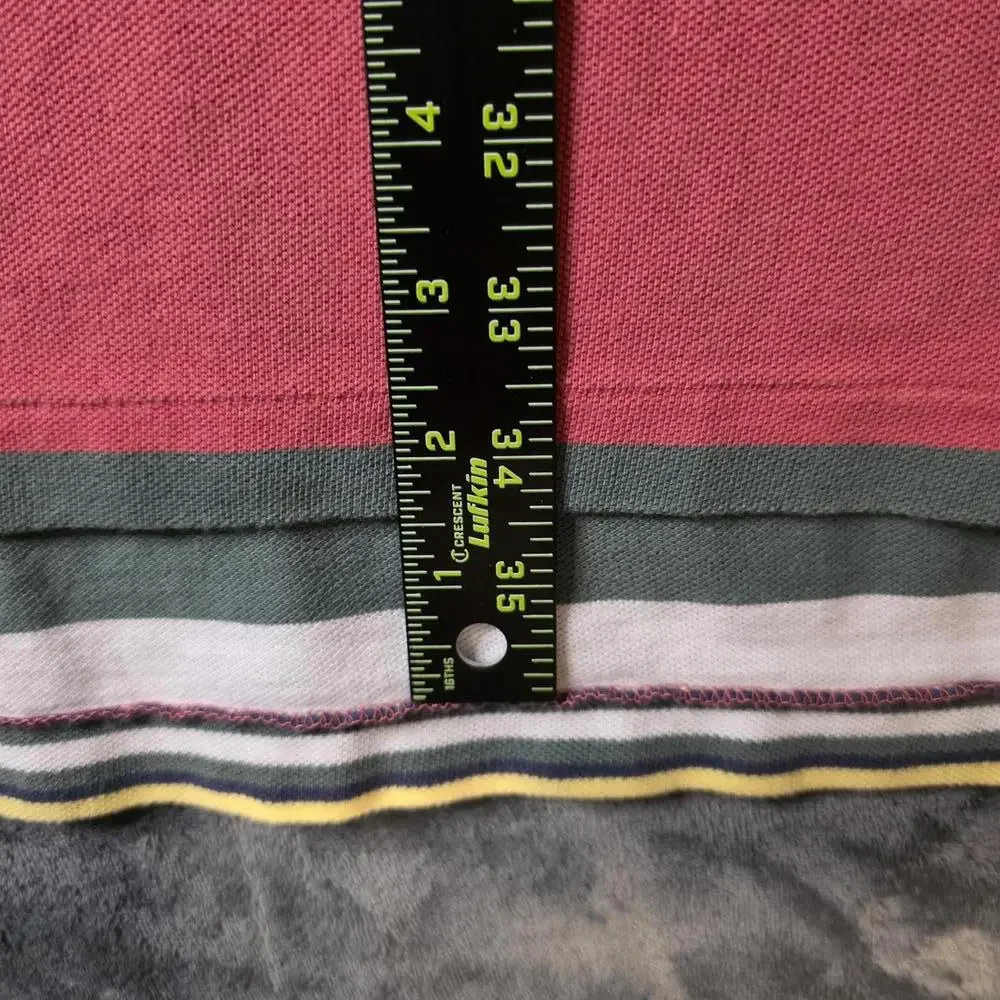 Vintage Polo Ralph Lauren Shirt Men 2XLT Red Green Striped 90s Mall Dad Preppy